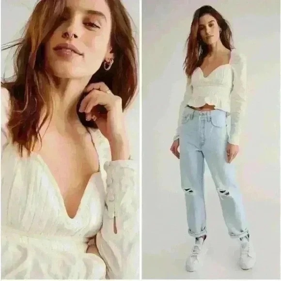 Elegant White Women's Top - Picture 2 of 7